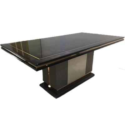 Mesa de jantar luxuosa Burl Veneer Tabletop do projeto da mobília da casa