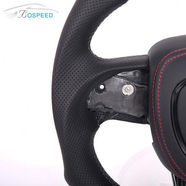 Black Interior Dodge Carbon Fiber Steering Wheel Challenger Perforated Leather