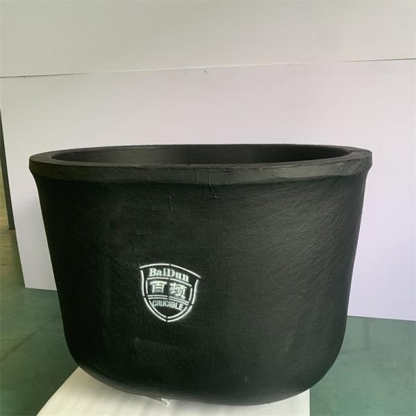 Thermal Shock Resistance Clay Graphite Crucible Cylindrical Crucible For Melting / Casting