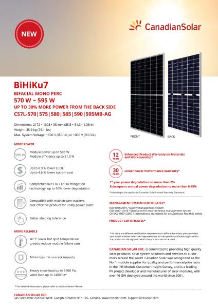 Bifacial 585W Monocrystalline Solar Panel , Half Cells Double Glass Solar Panel