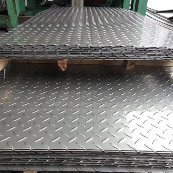 ASTM 316 X5CrNiMo18-10 Plaque à carreaux en acier inoxydable d'épaisseur de 3 mm et 4 mm pour étages de plancher