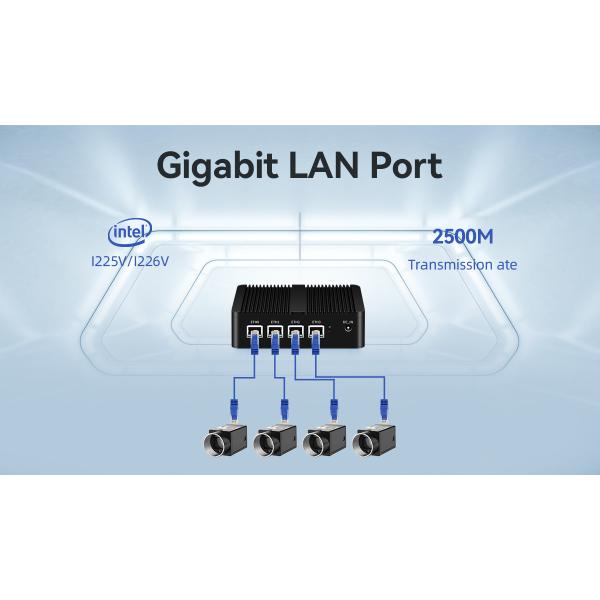 Inter N100 DDR5 16GB Mini Firewall PC With Linux Four LAN Software Router