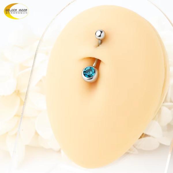 10mm 12mm Stainless Steel Body Piercing Jewelry Unisex Surgical Steel Belly Button Rings