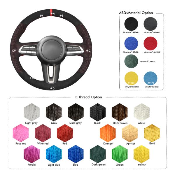 Hand Stitching Steering Wheel Cover for Mazda 3 2020 Protect and Personalize Your Car