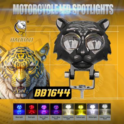 Black Tiger Molding Branco Amarelo Flash Bulb Motorbike Farol LED Instalação externa
