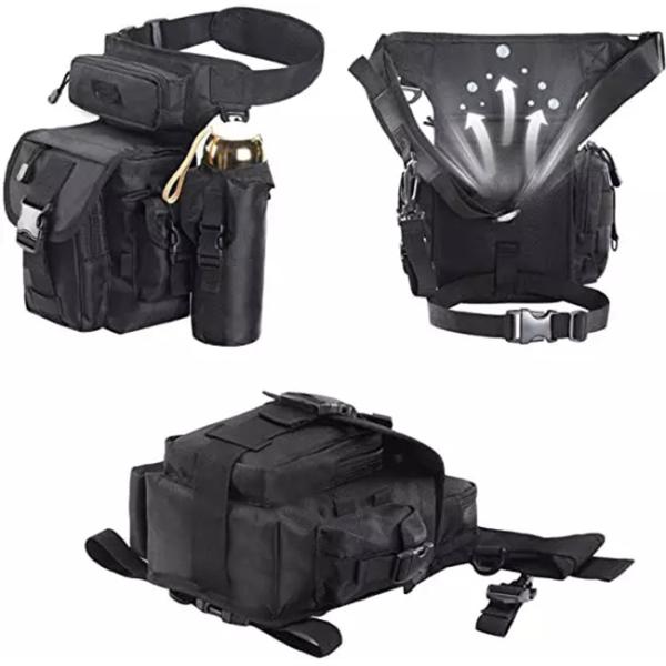 Motorcycle Unisex Hiking Camping Bags 210D Nylon For Waist Leg