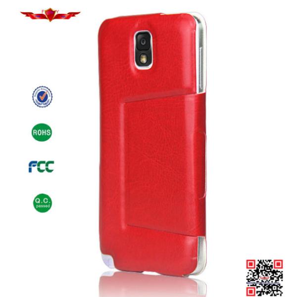 New Arrival High Quality Italian PU Glaze Leather Cover Case For Samsung Note3 With Stand