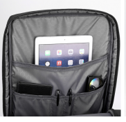 Mochila para portátil GPS de 20-39 litros, azul y negro a la moda, antirrobo, impermeable y ligera, con logotipo personalizable para viajes de negocios