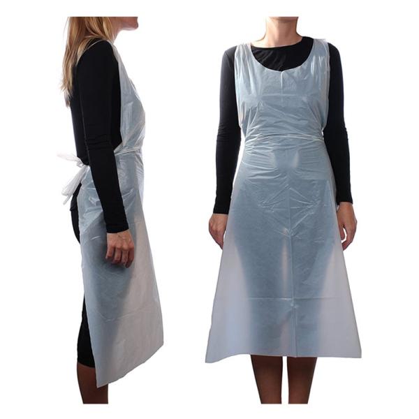 S&J Biodegradable Disposable Waterproof Poly Aprons 1 Mil. Unisex Covers PE Disposable Plastic CPE Aprons Oil-proof Protection