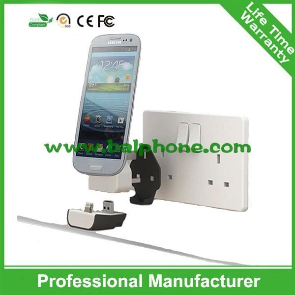 2015 New design USB wall charger with mobile phone holder