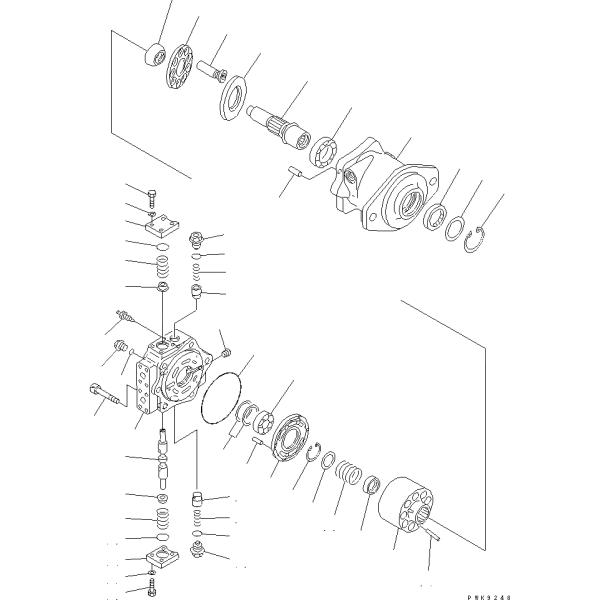 Les moteurs hydrauliques sont équipés d'un moteur hydraulique de type Assy 708-7L-01112.