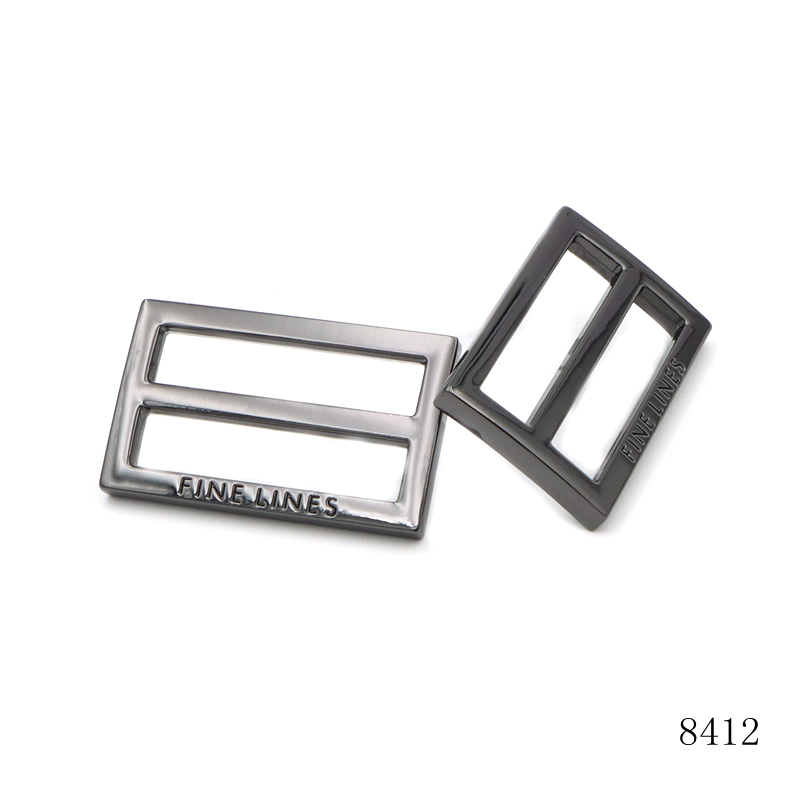 38mm Metal Strap Adjusters Gunmetal Black Metal Slider Buckles