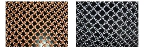 Square Hole Crimped Decorative Woven Wire Mesh For Cabinets