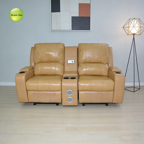 Modern Recliner Sofa with Multi-position Adjustable Backrest, Ergonomic Full-Body Support, and Built-in Storage Boxes