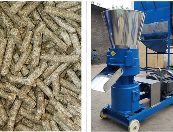 Diesel Electric Wood Pellet Machine Mill 3CR13 Alloy Metal Bagasse Tobacco Residue