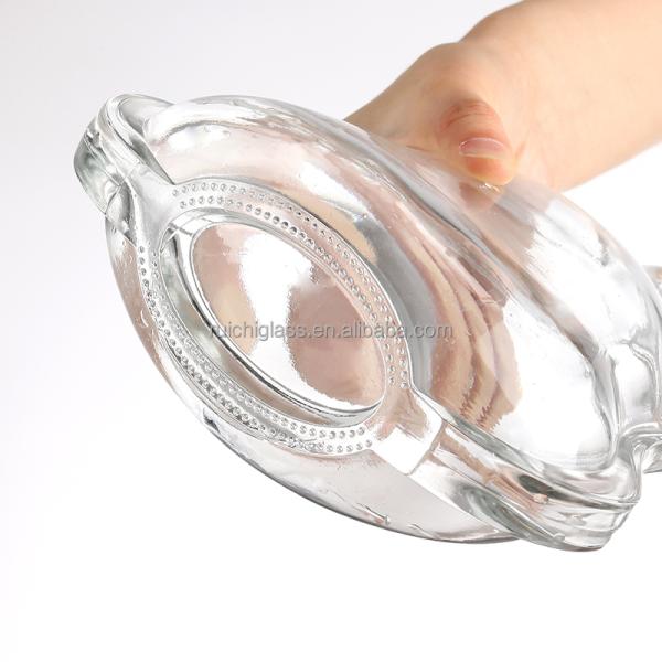 Специальное изготовление принято горячим штампованием 500 мл 750 мл стеклянная бутылка для виски бренди ром джин