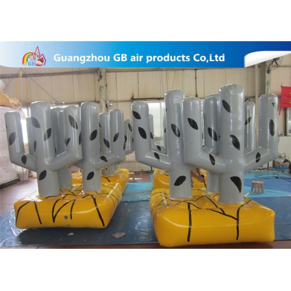 Custom Made Strong PVC Tarpaulin Inflatable Bunker Cactus Tree Airtight For Train