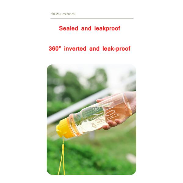 Custom 500ML PET BPA Free Personal Cup Sport Plastic Drinking Water Bottles With Strap Multi Colors