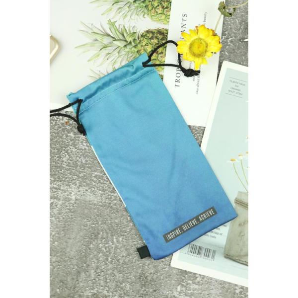 Логотип печатания цифров двойного мешка стекел Микрофибер Дравстринг полный с сплетенным ярлыком