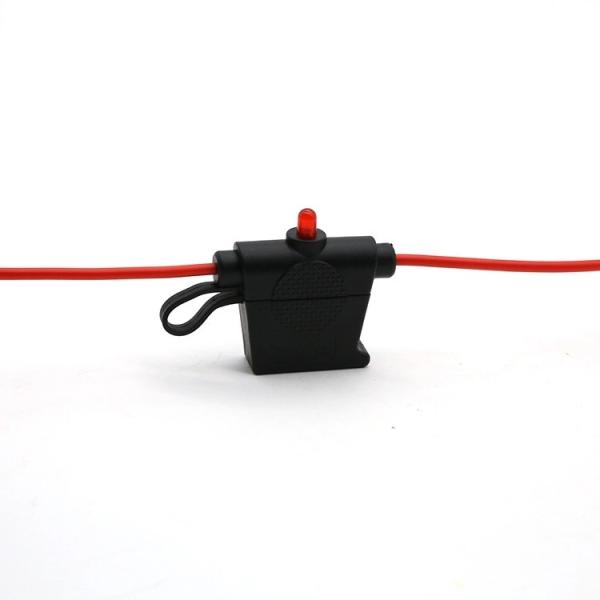 Inline Blade Fuse Holder With Indicator Light LPR-04B-I-12R Standard Size Long Lasting PVC Contact