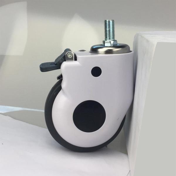 рицинусы 100mm молчаливые медицинские продели нитку OEM колес больницы шарнирного соединения TPR стержня