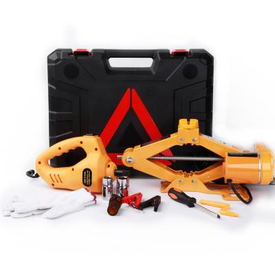 A C.C. 12v elétrica Scissor a carga de Jack With Electric Impact Wrench 3T