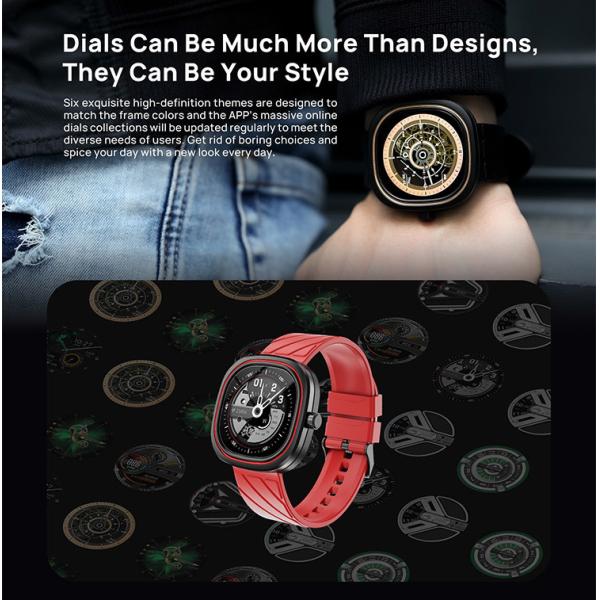 sueño del pixel de 1.32inch 360x360 que supervisa el agua Smartwatch resistente