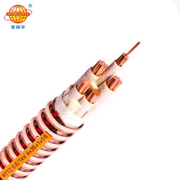 RTTZ Light Heavy Duty Fire Resistant Cable Single Core Corrugated Copper Metallic Sheath Power