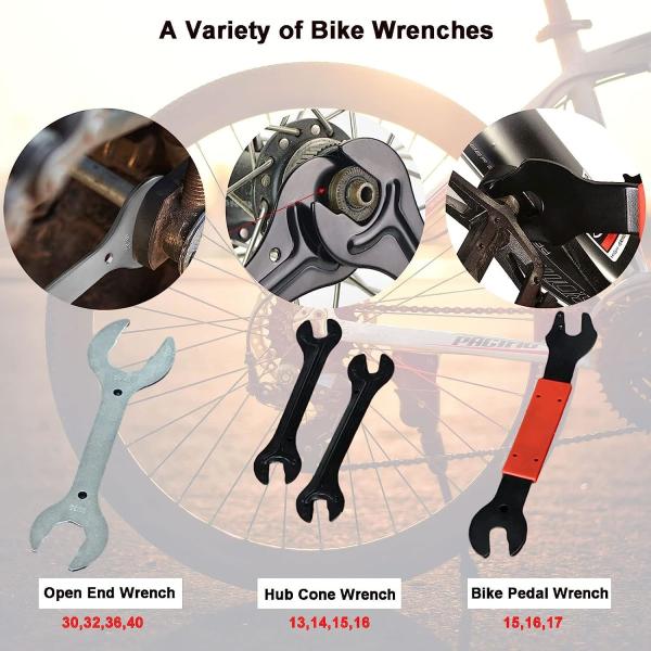 Bike Repair Tool Kit - 16 in 1 Bicycle Multitool Mountain Bike Tool Cycling Maintenance, Bike Hex Key Wrench
