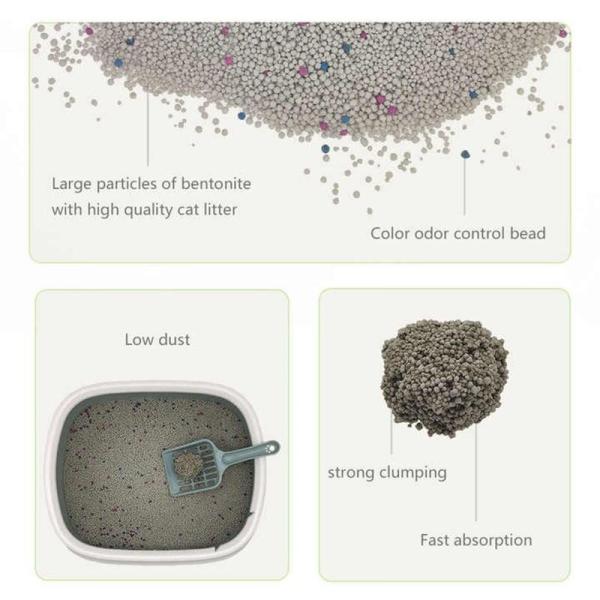 Type de boule Litter d'argile bentonite OEM ODM Litter de chat en argile bentonite