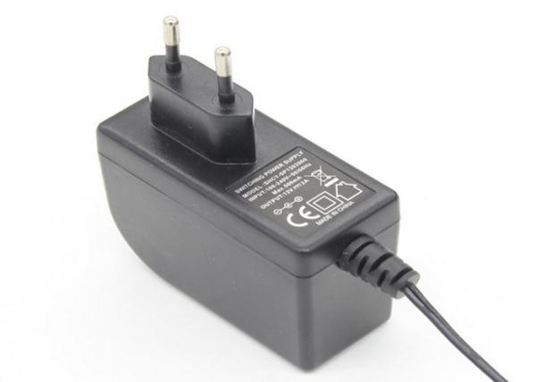 2A Black Plastic Shell 12V Power Supply Adaptors , Switching Power Adaptor