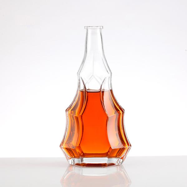 Design unique Bouteille de vin transparente en verre pour bar Type de scellement personnalisé