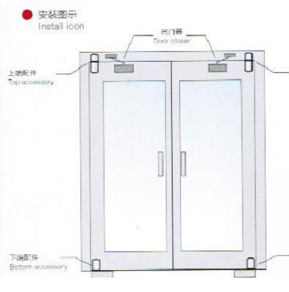 Stainless steel frame golden yellow automated spring door closer for mansion
