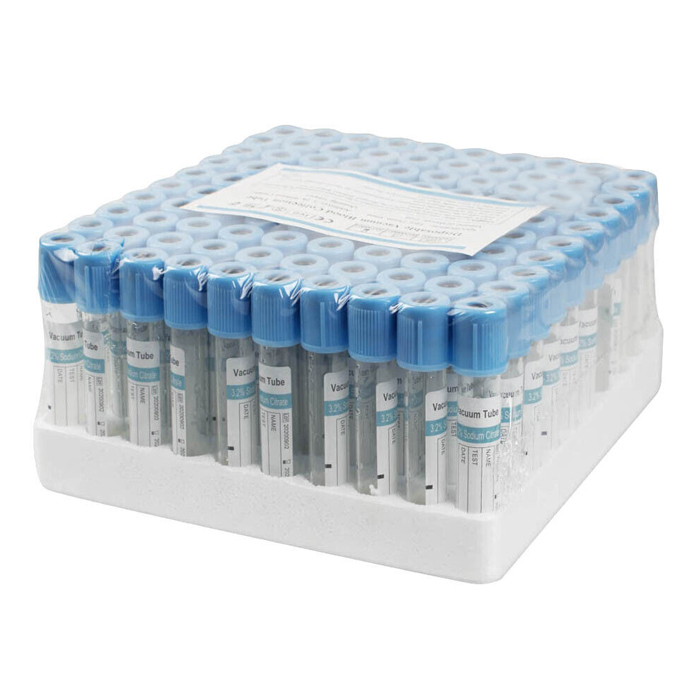 Medical Hospital Glass PET Disposable 1-5ml Test Tube With 3.2% Sodium Citrate Vacuum Blood Collection Tube