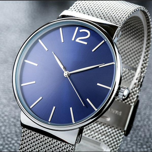 OEM ODM Men Stainless Steel Watches With Ultra - Thin Mesh Band Watch Case