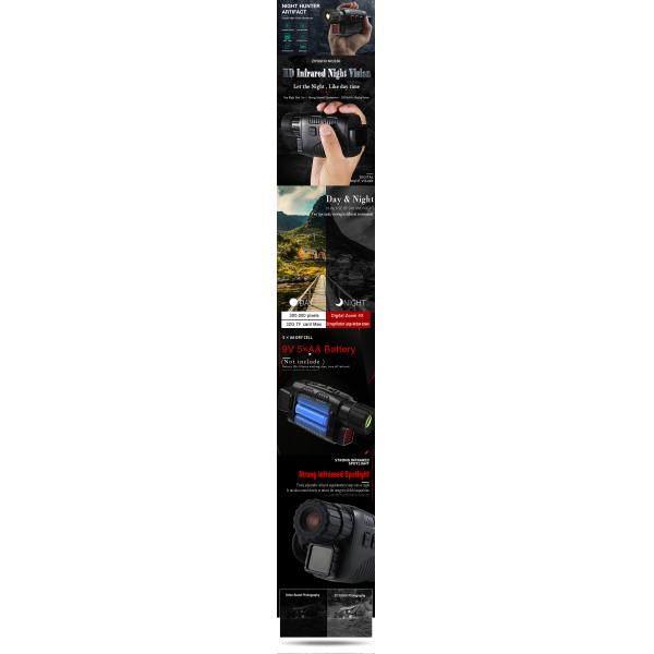 Night Vision Monocular NV3185 Infrared Digital Hunting Telescope Camping Equipment Hunt Animal Photography Video