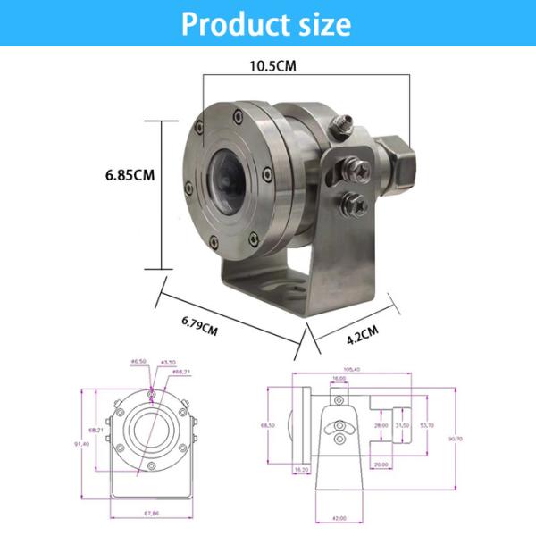 4K CCTV Anti-Explosion Fisheye PTZ Camera Stainless Steel for Truck Build-in MIC Starlight IR