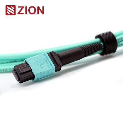 24 Fibras MTP Fêmea para MTP Fêmea OM3 3,0 mm LSZH MTP Patch Cord Medidores Personalizados