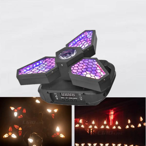 RGBW 3in1 4in1 Infinite Rotating Maple Leaf LED Retro Light 3*60W