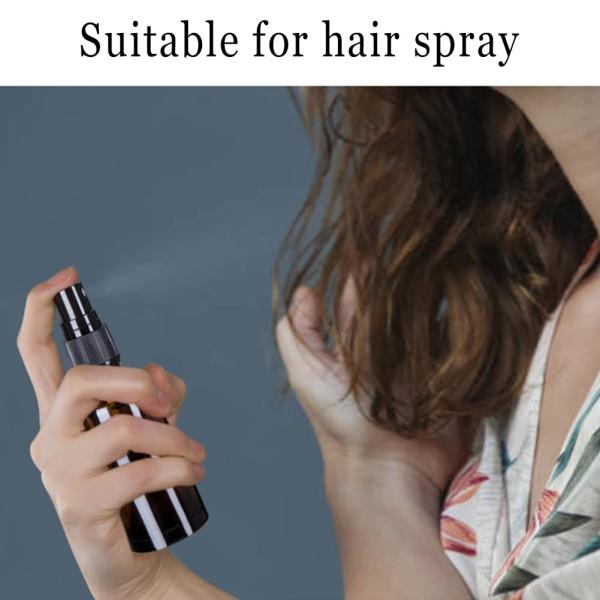 50ML PET Glossy Black Plastic Cosmetic Spray Bottle With Black Fine Spray Head