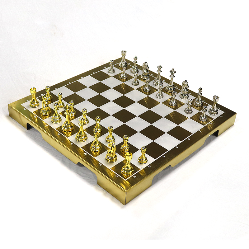 Customizable Logo High-grade Zinc Alloy Eco-Friendly Metal Chess Set for Chess Game Competition