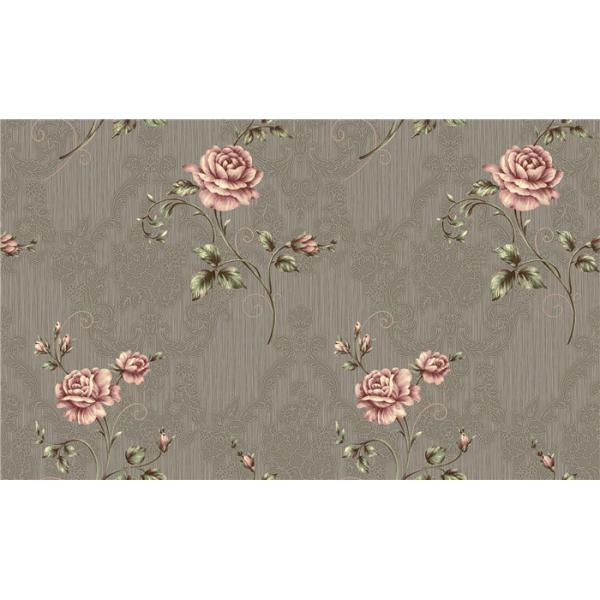 Textured Flower Decorative Wall Coverings For Bedchamber / Sitting Room