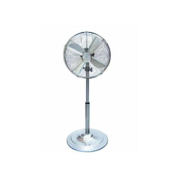 Outdoor Retro Pedestal Metal Fan Nickel Finish / Vintage Looking Floor Fans