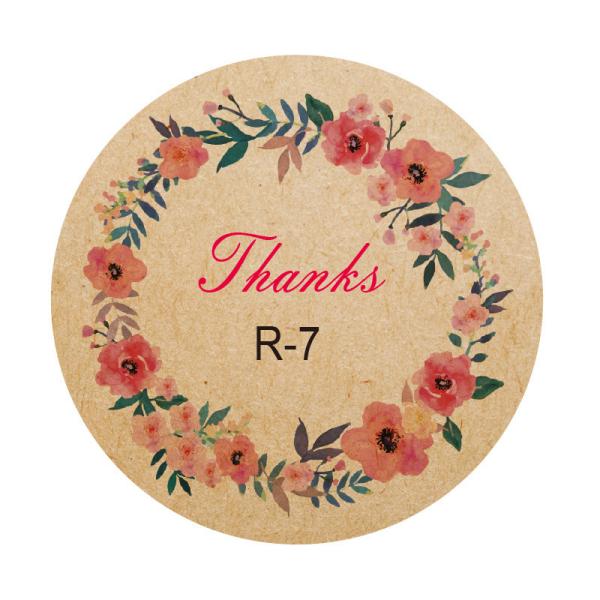 Custom Printed Kraft Paper Stickers Eco-Friendly Custom Logo Stickers Manufacturer