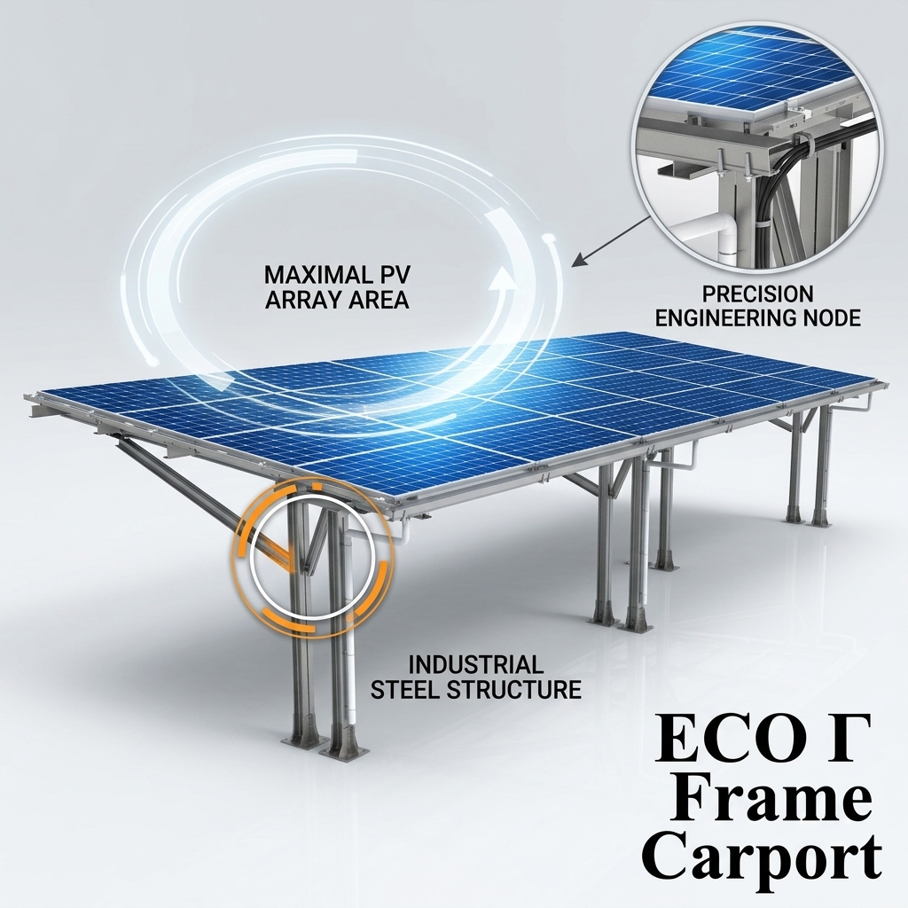 Anti-Corrosion Coastal ECO Gamma Frame Carport ZAM Coating Marine Grade Solar Parking Structure 3000hr Salt Spray