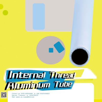 3003 Alumínio Filamento interno Tubos de alumínio Área de transferência de calor 7 mm