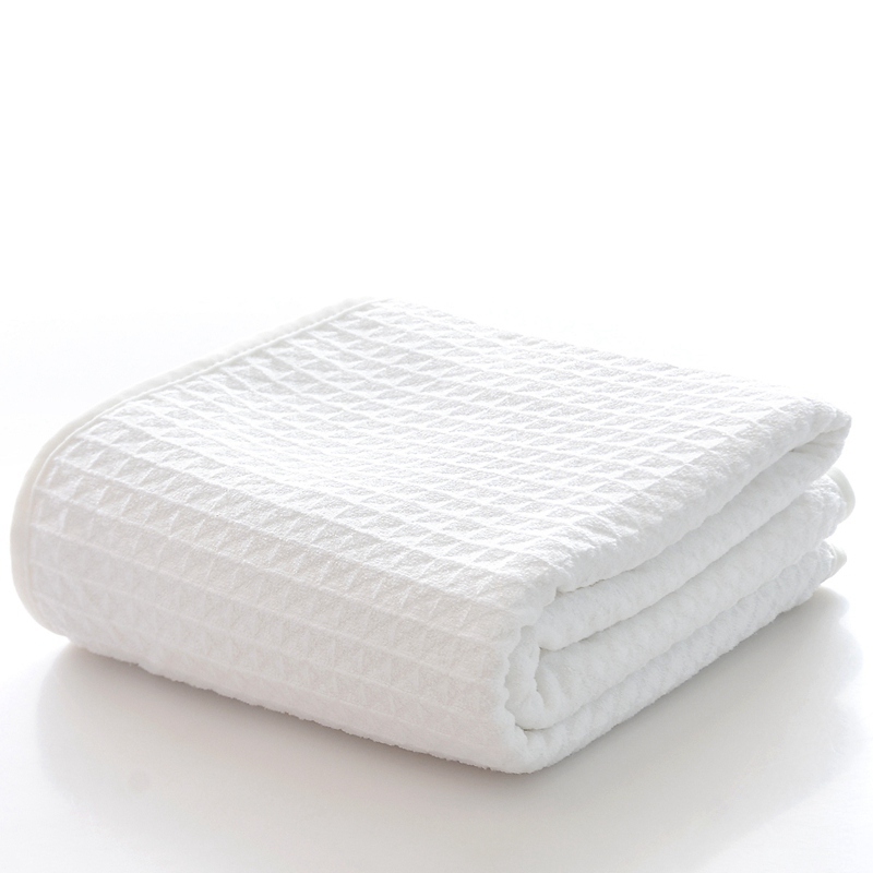 Custom Logo 400gsm Big Waffle Weave Microfiber Bath Towels 90x180cm