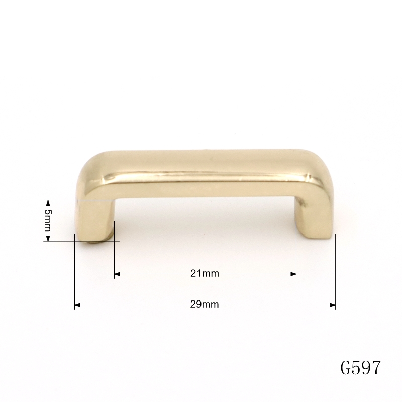 21mm Metal Bag Accessories Arch Briefcase Handle Hardware Gold