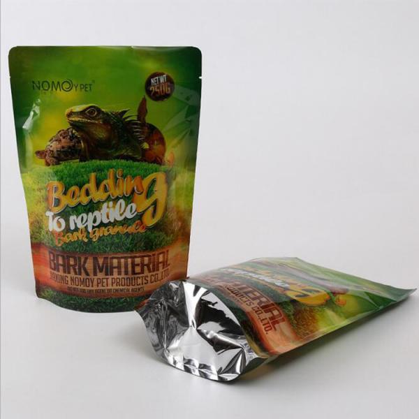 Food grade smell proof three side sealed foil lined bag snack food packaging bag with window