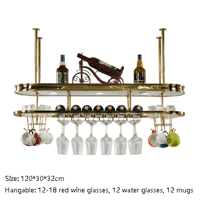 Acrylic Bar Gold Wine Holder Glasses Racks Storage Stainless Steel frame